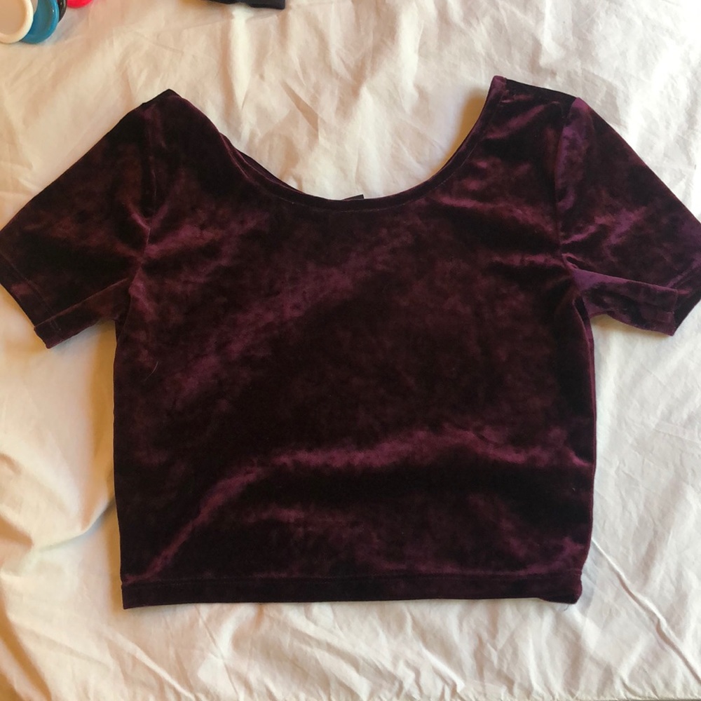 Velvet crop top!!